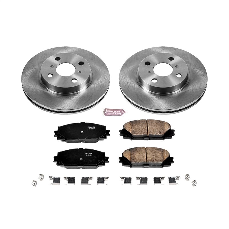 PowerStop | Disc Brake Pad & Rotor Kit - Prius C / Yaris 1.5L 2008-2018 PowerStop Ensemble de freins
