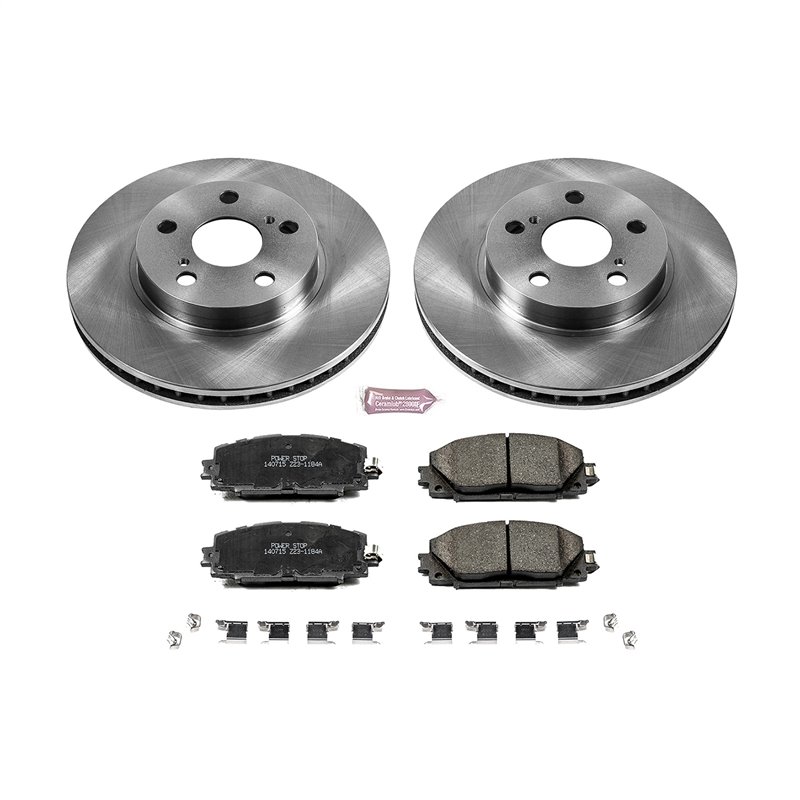 PowerStop | Disc Brake Pad & Rotor Kit - Front - CT200h / Prius / Prius Plug-In 1.8L 2010-2017 PowerStop Brake Kits