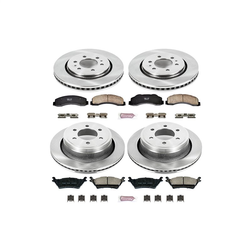PowerStop | Disc Brake Pad & Rotor Kit - Front & Rear - F-150 2012-2018 PowerStop Brake Kits