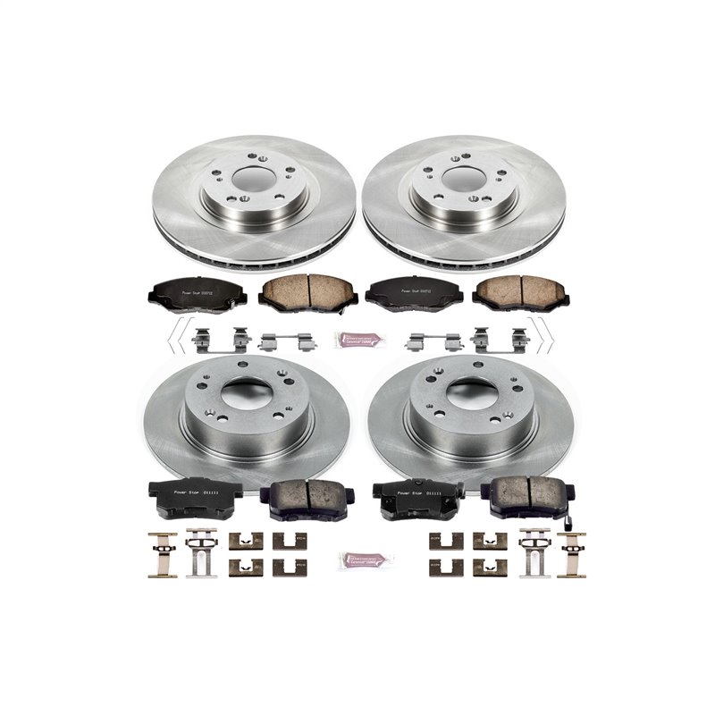 PowerStop | Disc Brake Pad & Rotor Kit - Front & Rear - ILX / Civic Si 2.4L 2012-2015 PowerStop Brake Kits