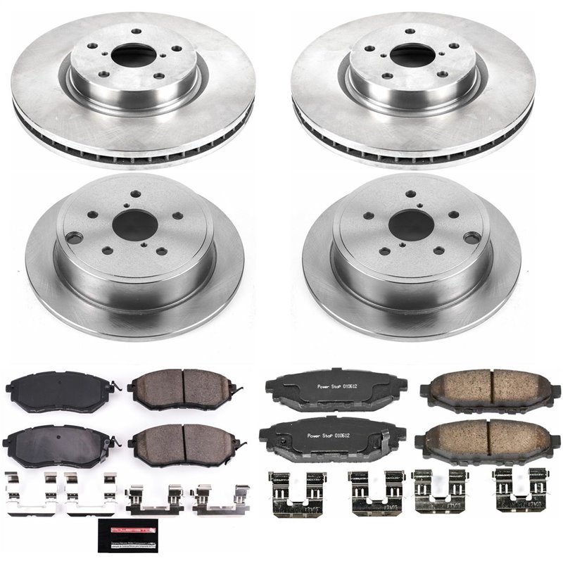 PowerStop | Disc Brake Pad & Rotor Kit - Front & Rear - WRX / WRX STi 2.0T / 2.5T 2015-2020 PowerStop Brake Kits