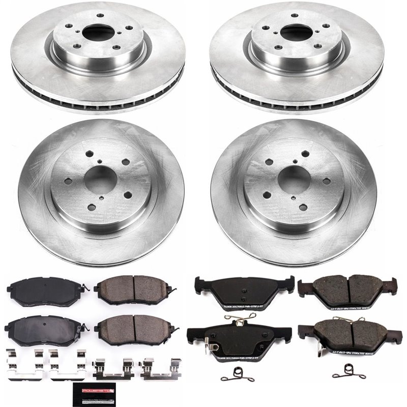 PowerStop | Disc Brake Pad & Rotor Kit - Front & Rear - Legacy / Outback / WRX / WRX STi 2015-2020 PowerStop Brake Kits
