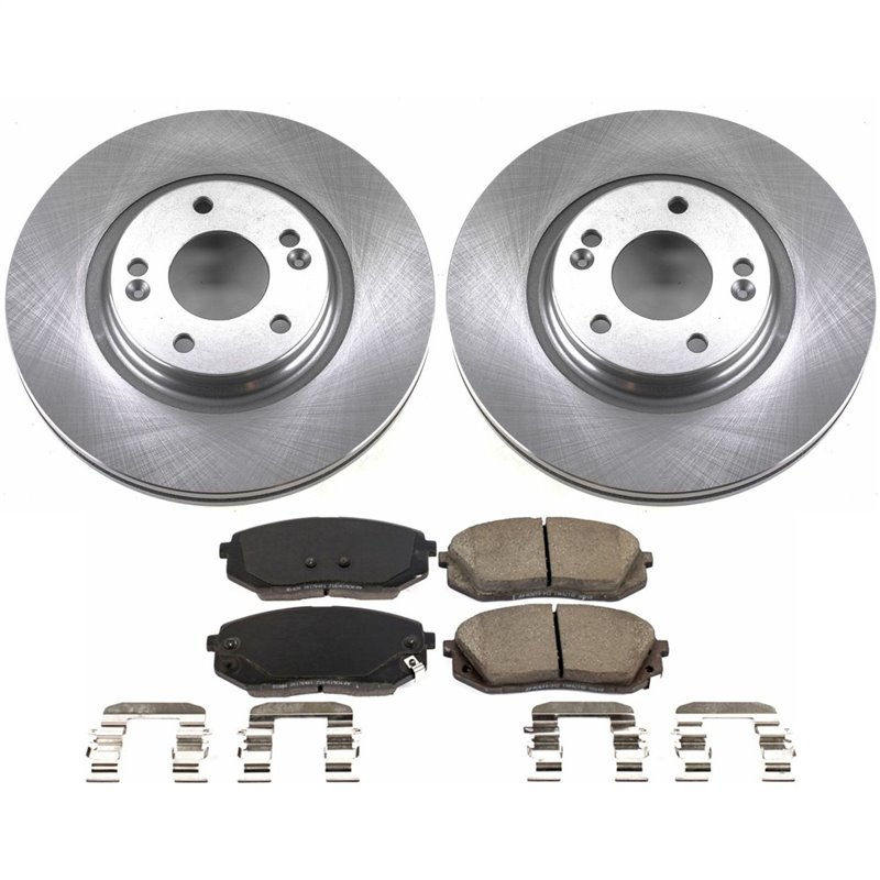 PowerStop | Disc Brake Pad & Rotor Kit - Front - Kona Electric / Sonata / Niro EV / Optima 2016-2021 PowerStop Brake Kits
