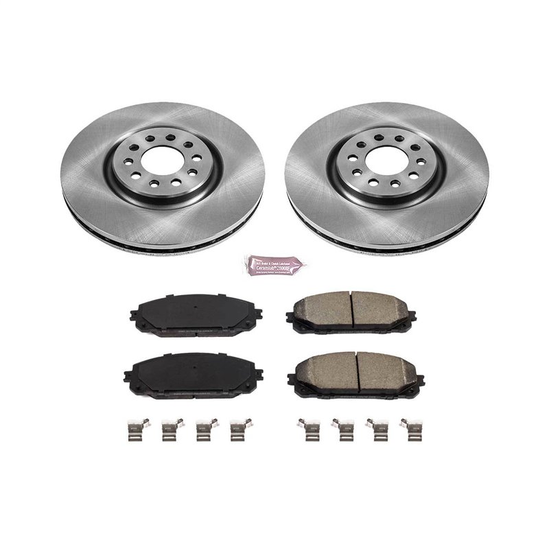 PowerStop | Disc Brake Pad & Rotor Kit - Front - Cherokee 2.0T / 2.4L / 3.2L 2017-2021 PowerStop Brake Kits