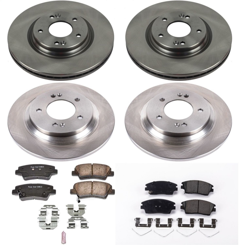 PowerStop | Disc Brake Pad & Rotor Kit - Front & Rear - Elantra GT 1.6T 2018-2020 PowerStop Brake Kits