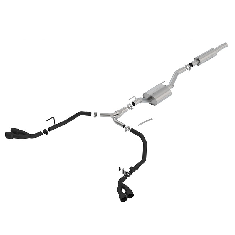 Borla | Cat-Back Exhaust S-Type - Jeep Gladiator V6 3.6L - Gladiator 3.6L 2020-2023 BORLA Cat-Back Exhausts