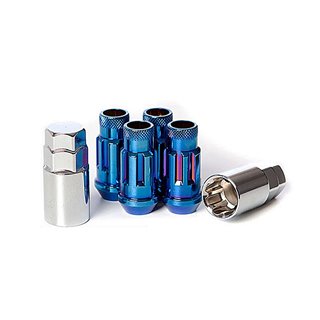 Muteki | Open End LOCK BURNED BLUE - (12x1.50) ( 4 Lugs Only ) Muteki Lug Nuts & Locks