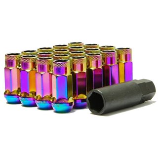 Muteki | Lug Nuts - SR48 - Open End NEO CHROME - 12x1.50 Muteki Lug Nuts & Locks