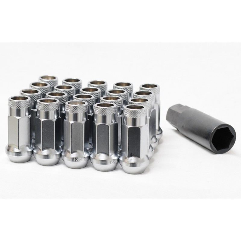 Muteki | Lug Nuts - SR48 - Open End SILVER - 12x1.50 Muteki Lug Nuts & Locks