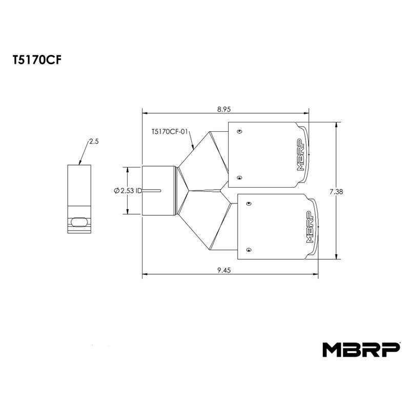 MBRP | Carbon Fiber Exhaust Tip MBRP Embout Échappement