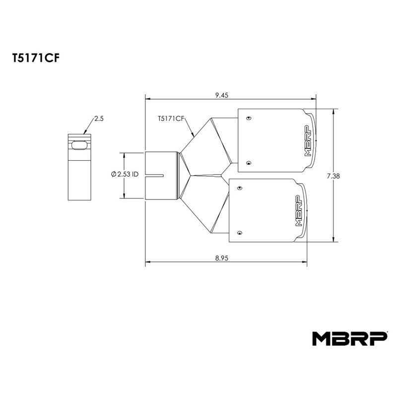 MBRP | Carbon Fiber Exhaust Tip MBRP Embout Échappement