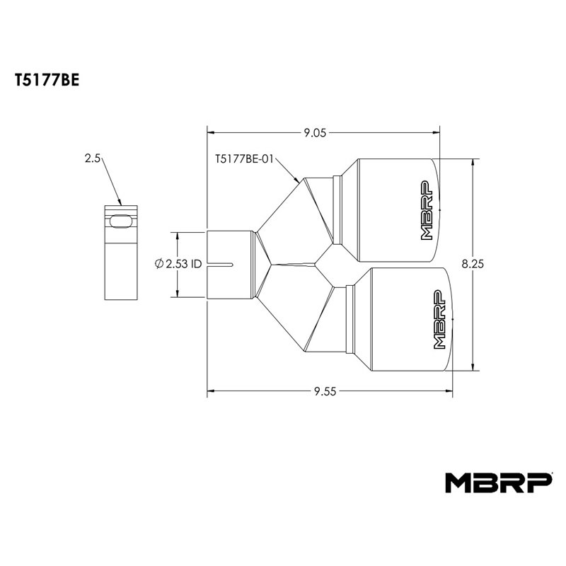 MBRP | Burnt End Tip MBRP Embout Échappement