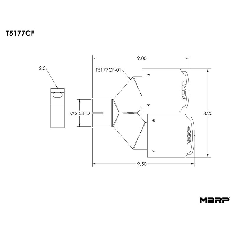 MBRP | Carbon Fiber Exhaust Tip MBRP Embout Échappement
