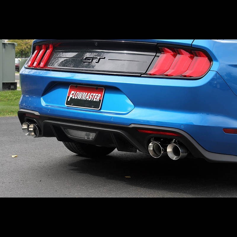 Flowmaster | American Thunder Axle-Back Exhaust System - Mustang GT / Bullitt w/ exhaust valves Flowmaster Axle-Back Exhausts