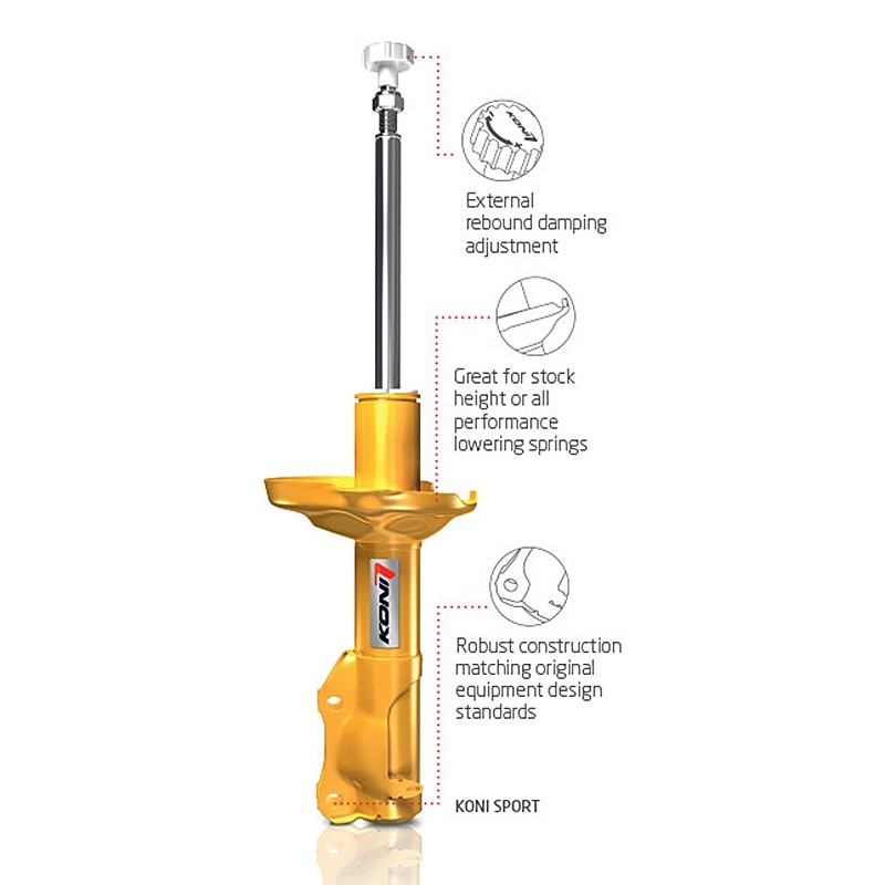 Koni | Sport (Yellow) Shock - Front Left - 6 2.5L 2014-2017 Koni Shocks & Struts