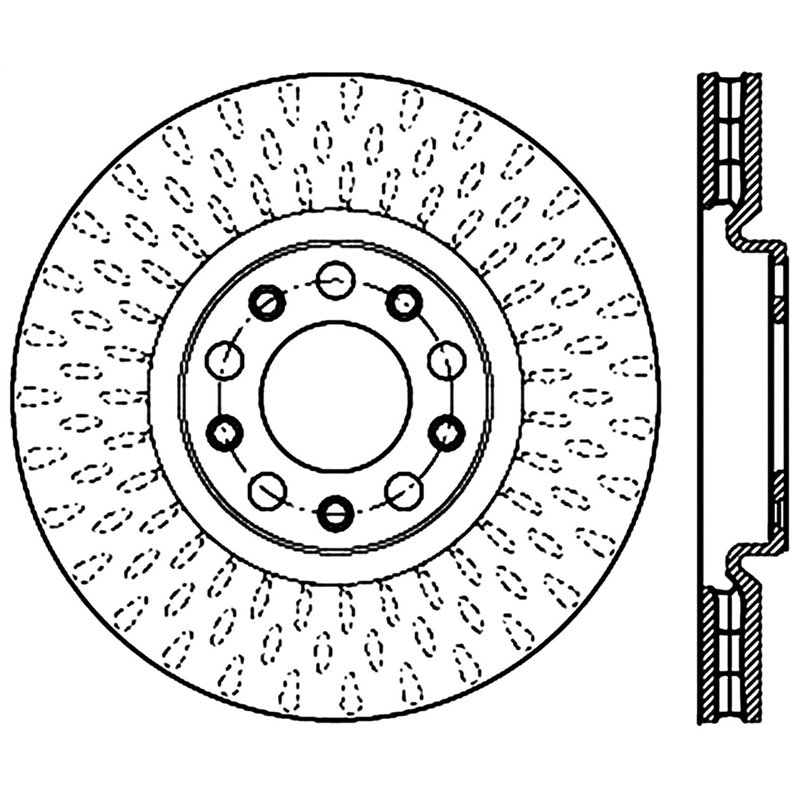 StopTech | Cryo Sport Rotor - Slotted - Avant Gauche - Vendu à l'unité StopTech Disques de freins