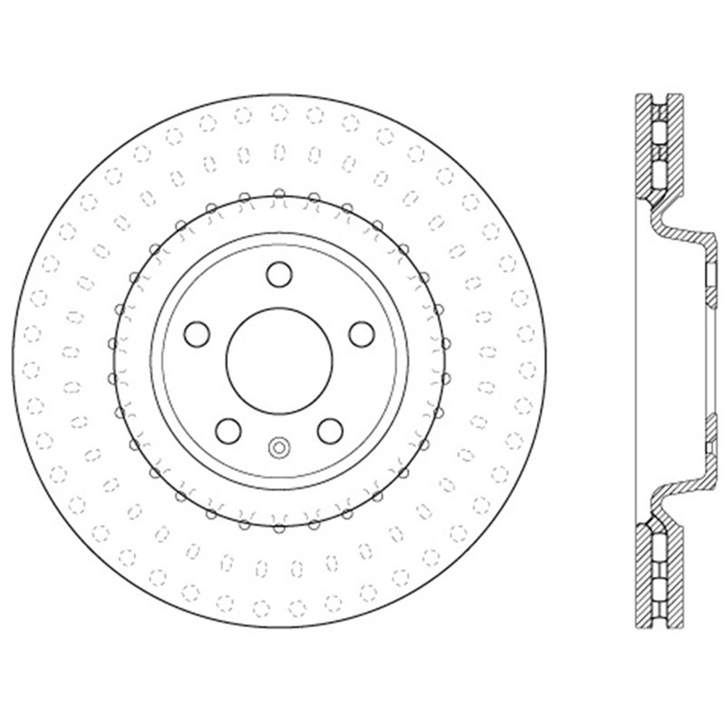 StopTech | Sport Rotor - Slotted & Drilled - Avant Gauche - Vendu à l'unité StopTech Disques de freins