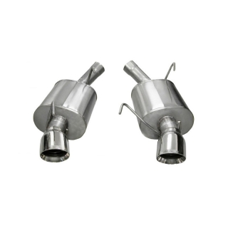 Corsa | Sport Axle-Back Exhaust System - 2.5" Single 4.0" Tips Mustang GT / Shelby GT500 CORSA Performance Axle-Back Exhausts