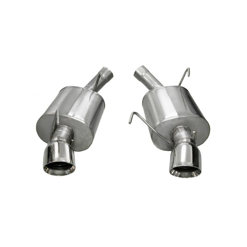 Corsa | Sport Axle-Back Exhaust System - 2.5" Single 4.0" Tips Mustang GT / Shelby GT500 CORSA Performance Axle-Back Exhausts