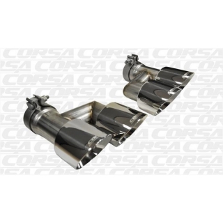Corsa | Exhaust Tip Kit - Twin 4.0" Polished Pro-Series Tip Kit Ford Mustang GT CORSA Performance Embout Échappement
