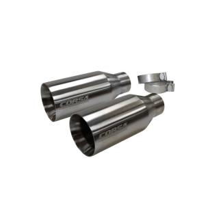 Corsa | Exhaust Tip Kit - Single 5.0" Stainless Steel Flat Cut Tips Ford F-150 EcoBoost Raptor 3.5T CORSA Performance Embout ...