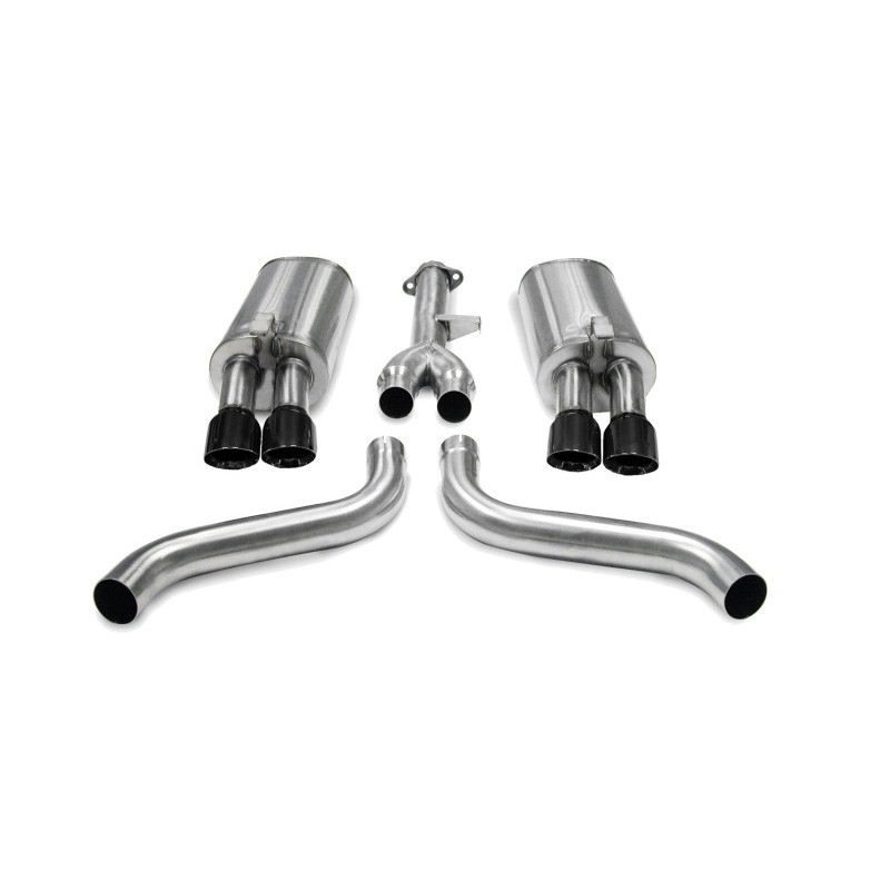 Corsa | Sport Cat-Back Exhaust System - 2.5" Twin 3.5" Tips Corvette C4 86-91 CORSA Performance Cat-Back Exhausts