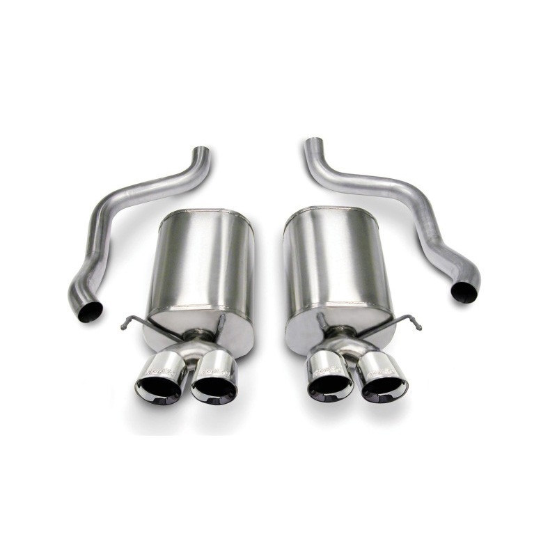 Corsa | Sport Axle-Back Exhaust System - 2.5" Twin 3.5" Tips Chevrolet Corvette C6 CORSA Performance Axle-Back Exhausts
