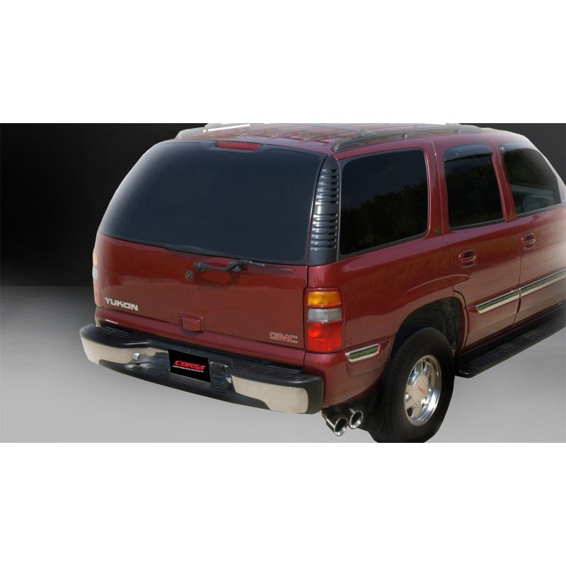 Corsa | Sport Cat-Back Exhaust System - 3.0" Twin 4.0" Tips Tahoe / Yukon 02-06 5.3L CORSA Performance Cat-Back Exhausts