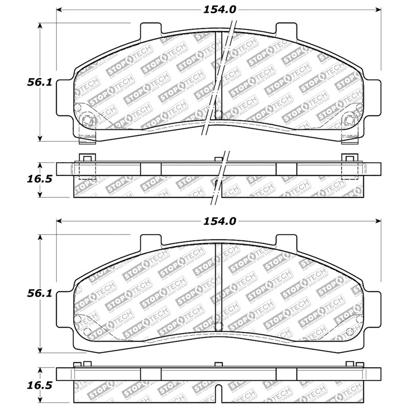 StopTech | Street Select Brake Pads - Avant StopTech Plaquettes de freins