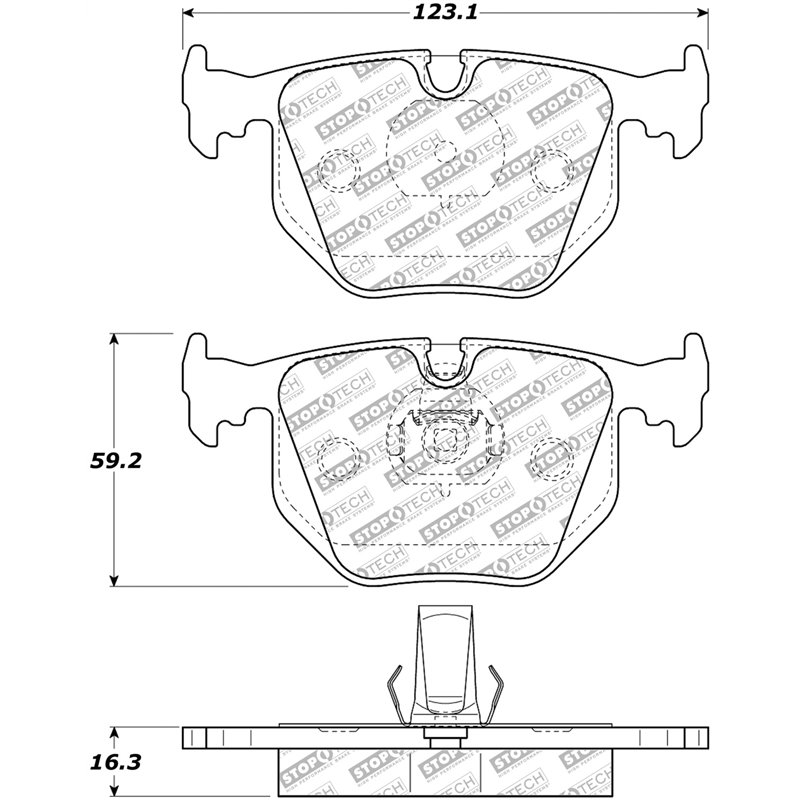 StopTech | Street Select Brake Pads - Arrière StopTech Plaquettes de freins