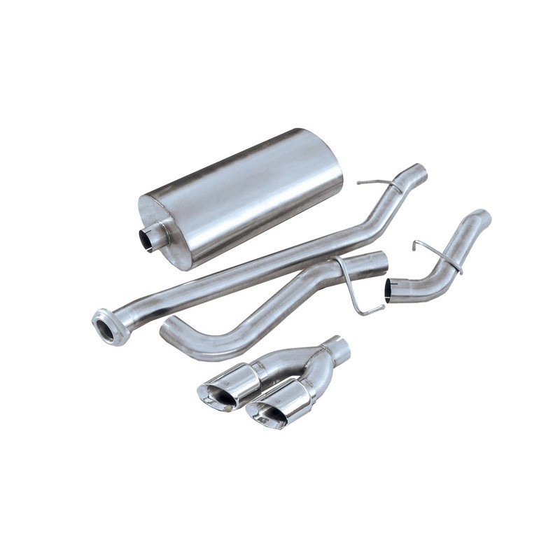 Corsa | Sport Cat-Back Exhaust System - 3.0" Twin 4.0" Tips Silverado / Sierra 1500 99-06 143.5" Wheelbase CORSA Performance ...