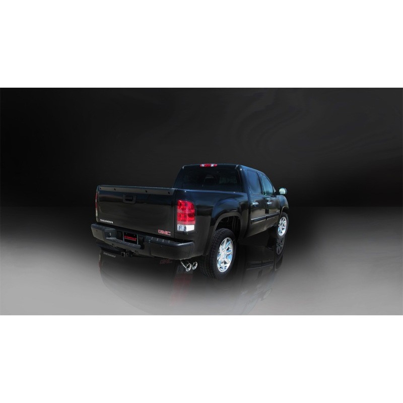 Corsa | Sport Cat-Back Exhaust System - 3.0" Twin 4.0" Tips Silverado / Sierra 1500 99-06 143.5" Wheelbase CORSA Performance ...
