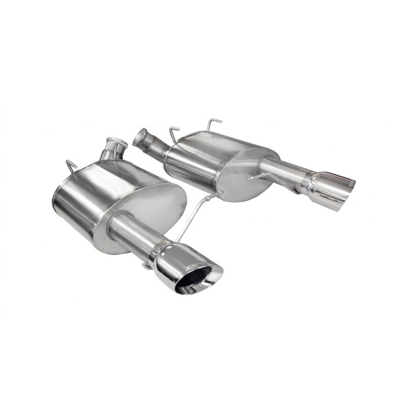 Corsa | Xtreme Axle-Back Exhaust System - 3.0" Single 4.0" Tips Mustang GT / Boss 302 CORSA Performance Axle-Back Exhausts