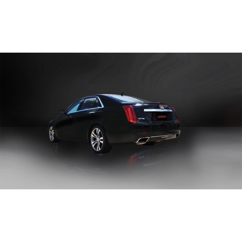 Corsa | Sport Axle-Back Exhaust System - 2.5" No Tips Cadillac CTS Vsport V6 3.6L TT CORSA Performance Axle-Back Exhausts