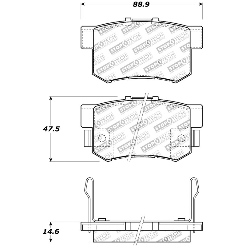 StopTech | Sport Brake Pads - Arrière StopTech Plaquettes de freins