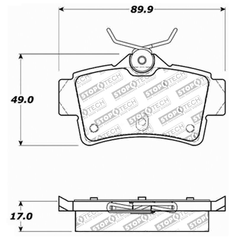 StopTech | Sport Brake Pads - Arrière StopTech Plaquettes de freins