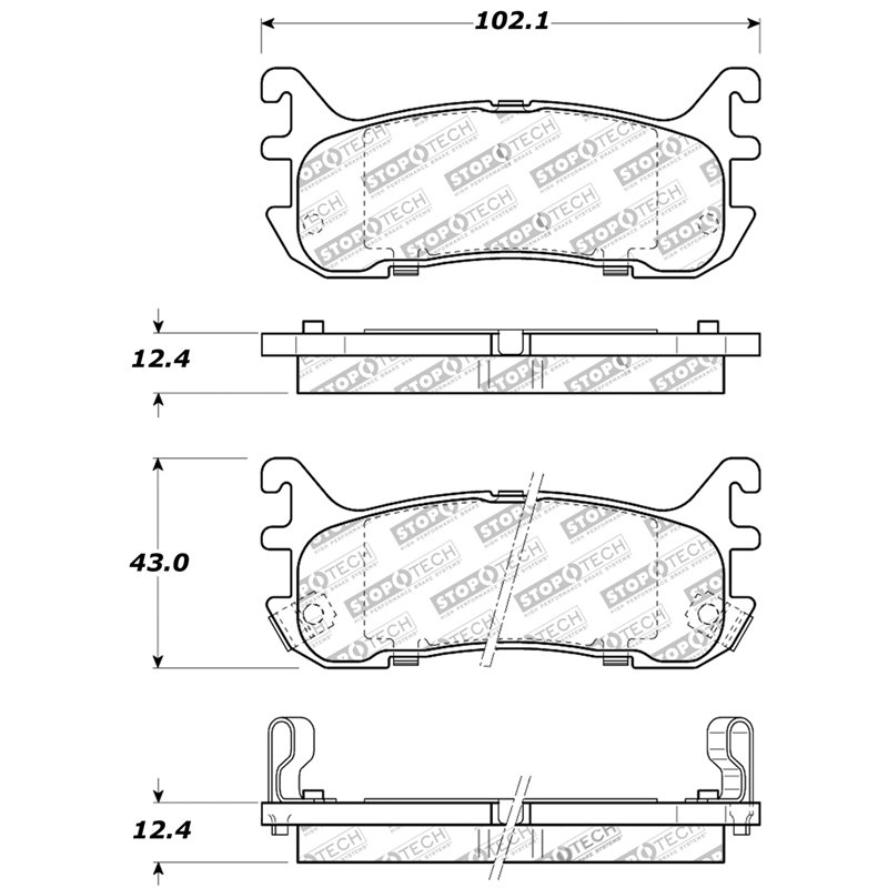 StopTech | Sport Brake Pads - Arrière StopTech Plaquettes de freins