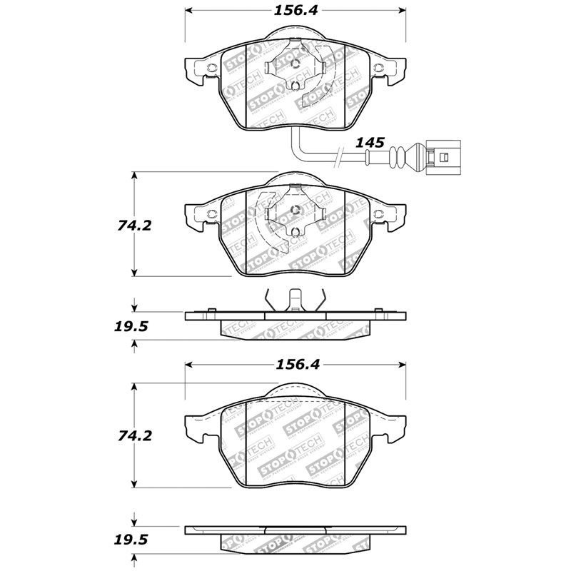 StopTech | Sport Brake Pads - Avant StopTech Plaquettes de freins