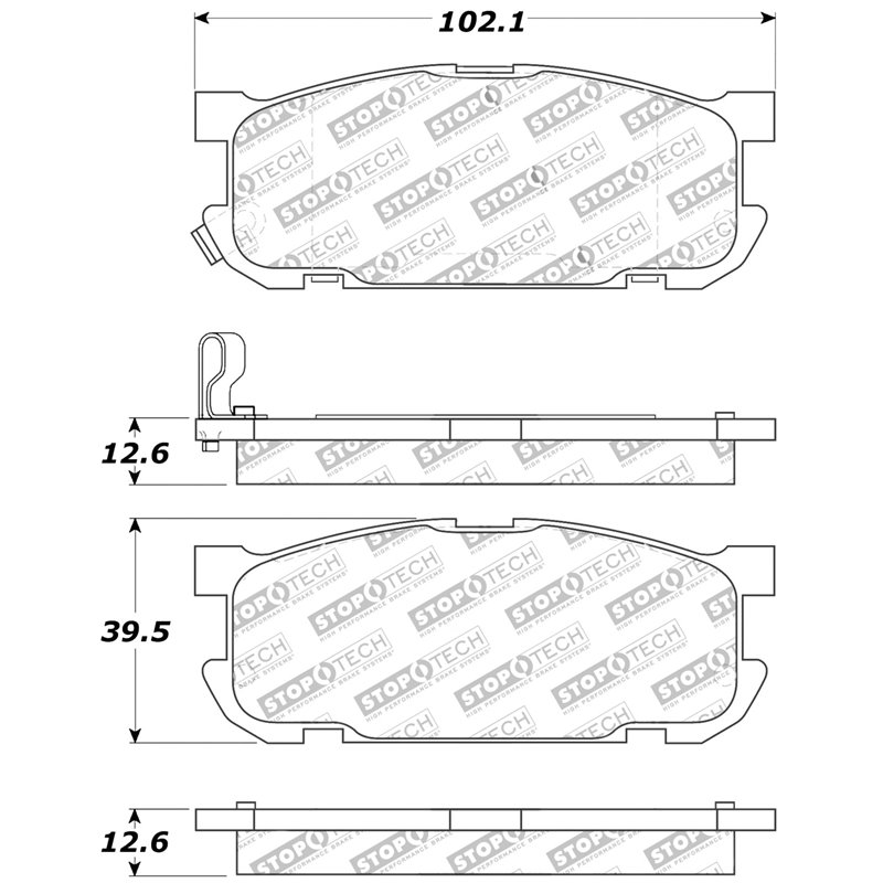 StopTech | Sport Brake Pads - Arrière StopTech Plaquettes de freins