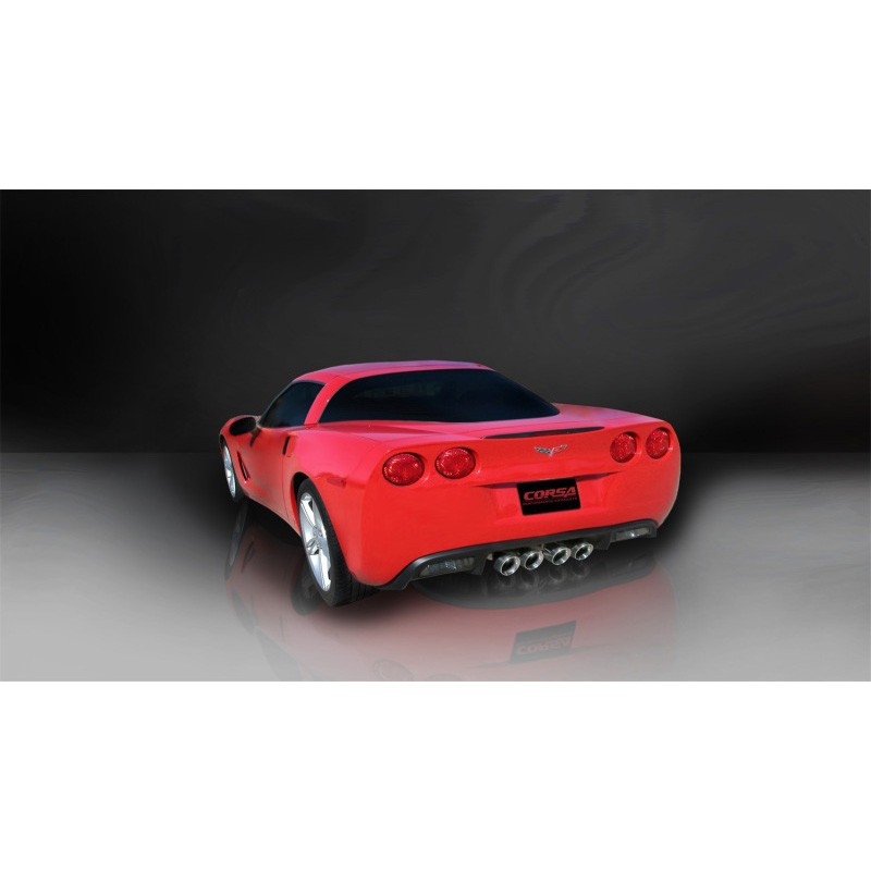 Corsa | Xtreme Axle-Back Exhaust System - 2.5" Twin 3.5" Tips Chevrolet Corvette C6 LS3 CORSA Performance Axle-Back Exhausts