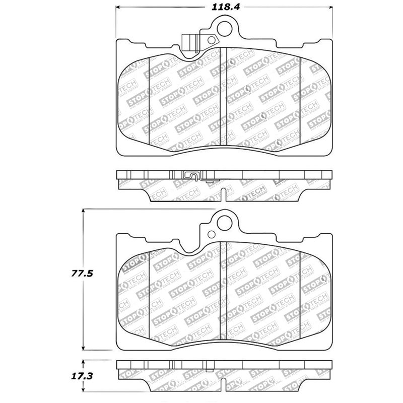 StopTech | Sport Brake Pads - Avant StopTech Plaquettes de freins