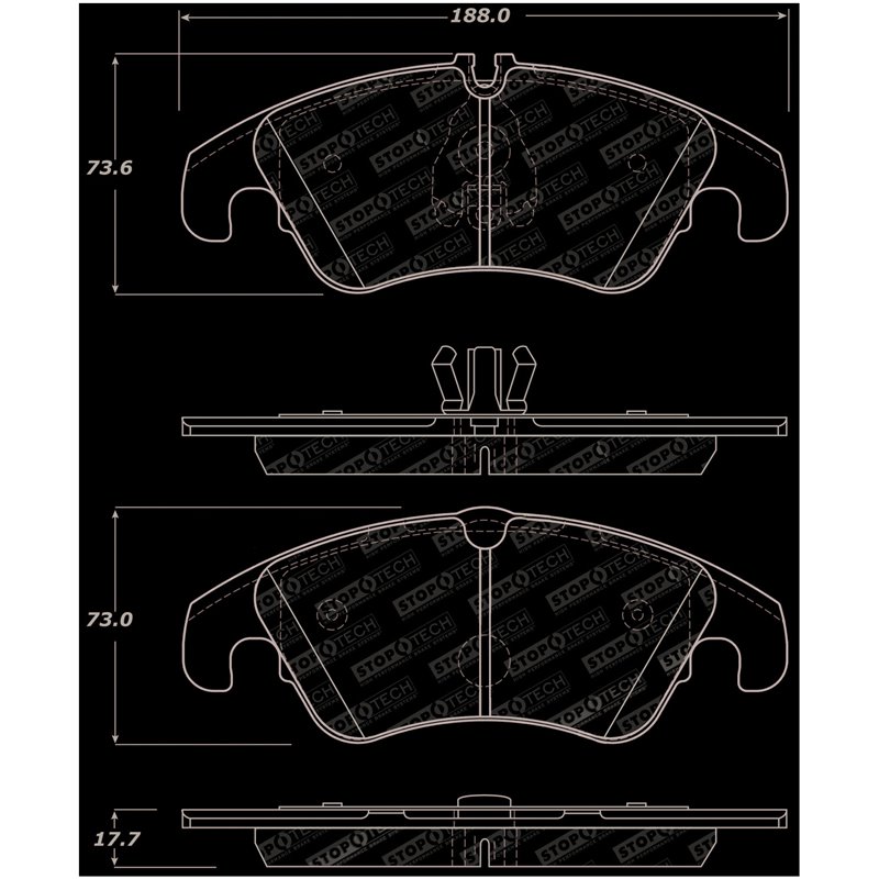 StopTech | Sport Brake Pads - Avant StopTech Plaquettes de freins