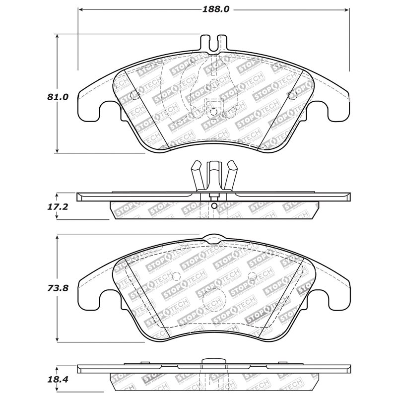 StopTech | Sport Brake Pads - Avant StopTech Plaquettes de freins