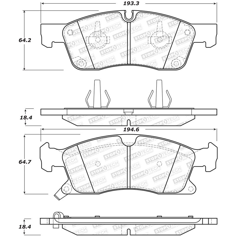 StopTech | Sport Brake Pads - Avant StopTech Plaquettes de freins