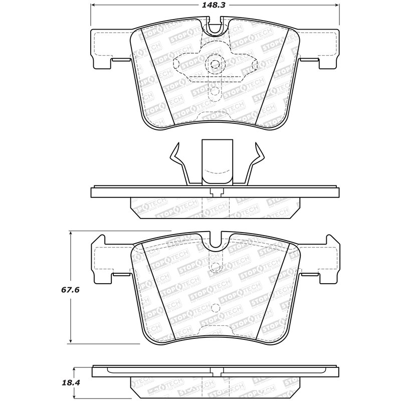 StopTech | Sport Brake Pads - Avant StopTech Plaquettes de freins