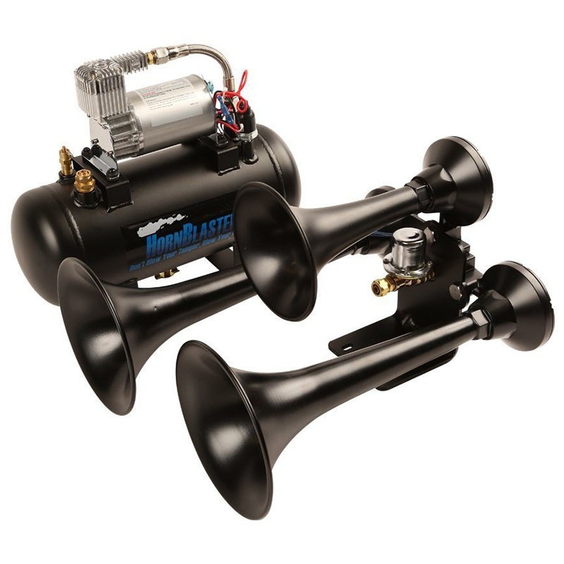 HORN BLASTERS | OUTLAW 127H BLACK TRAIN HORN KIT Horn Blasters Horns