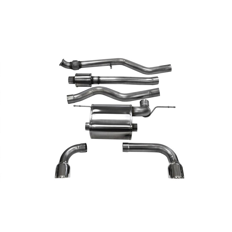 Corsa | Touring Cat-Back Exhaust System - 3.0" Single 3.5" Tips BMW 335i F30 RWD CORSA Performance Cat-Back Exhausts