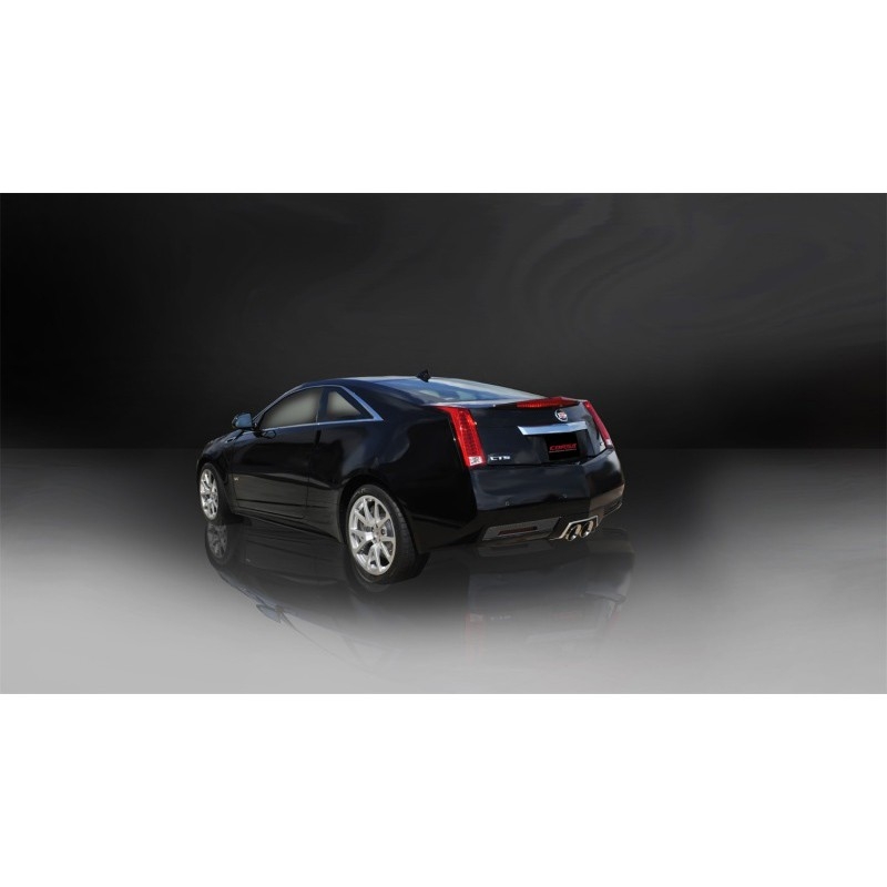 Corsa | Sport Axle-Back Exhaust System - 2.5" Single 4.5" Tips Cadillac CTS-V Coupe CORSA Performance Axle-Back Exhausts