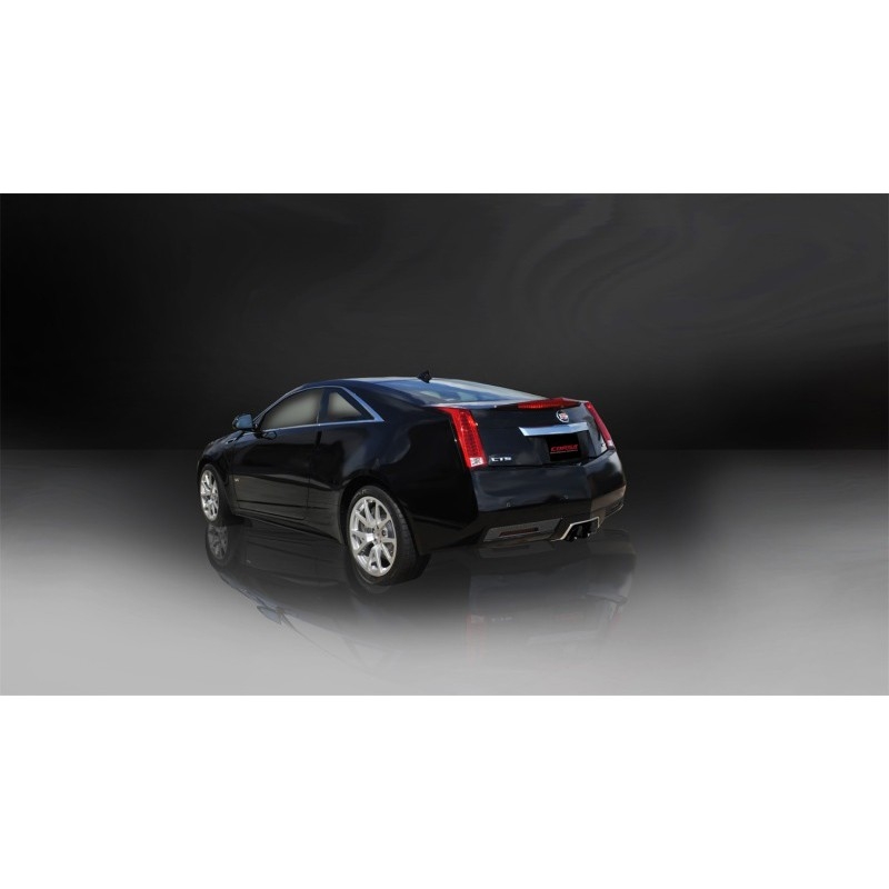 Corsa | Sport Axle-Back Exhaust System - 2.5" Single 4.5" Tips Cadillac CTS-V Coupe CORSA Performance Axle-Back Exhausts