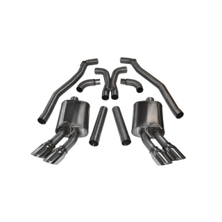 Corsa | Sport Cat-Back Exhaust System - 3.0" Twin 4.0" Tips Camaro SS 1LE / ZL1 Coupe CORSA Performance Cat-Back Exhausts